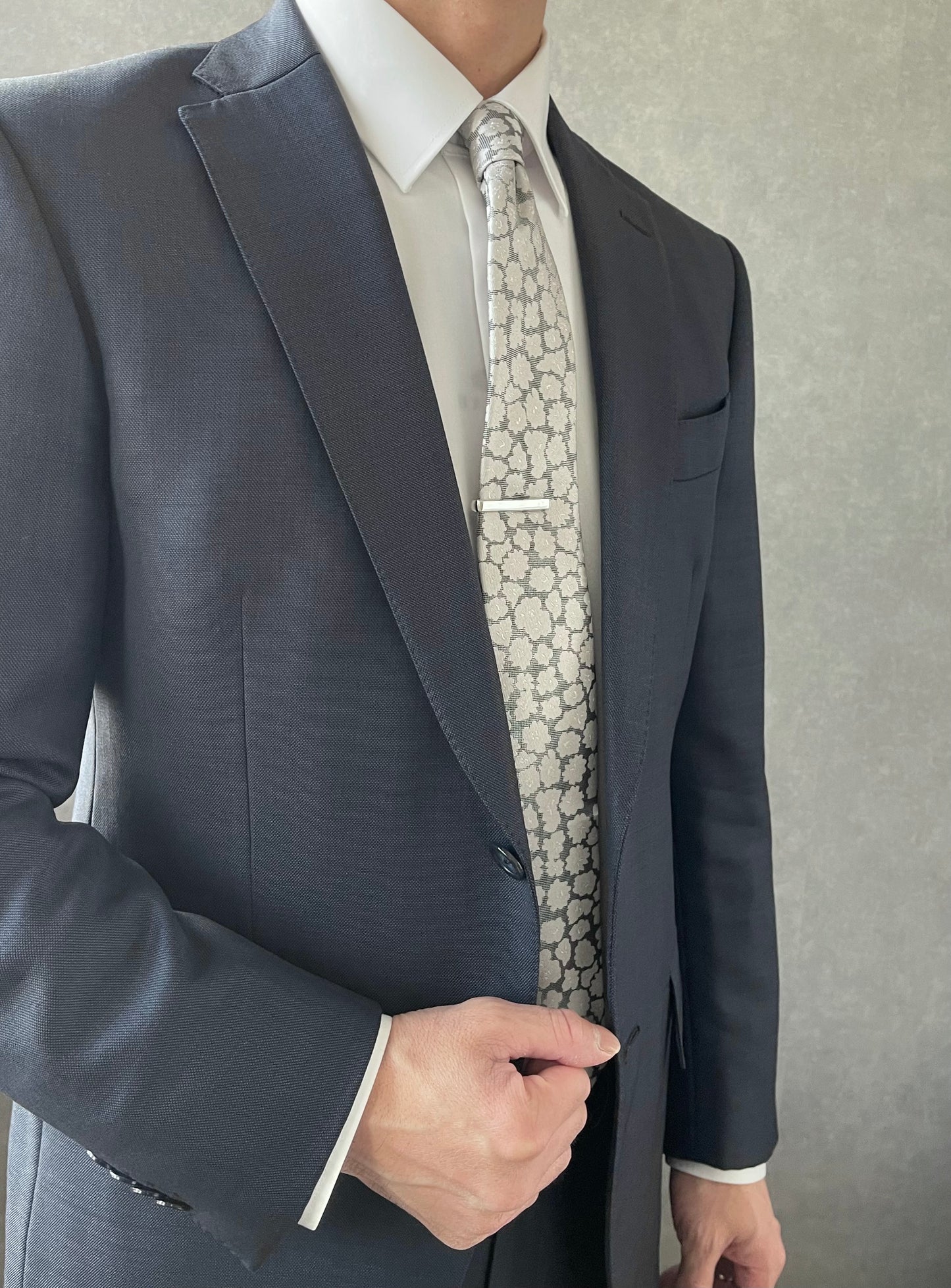 シルバーネクタイピン/ナロータイ用