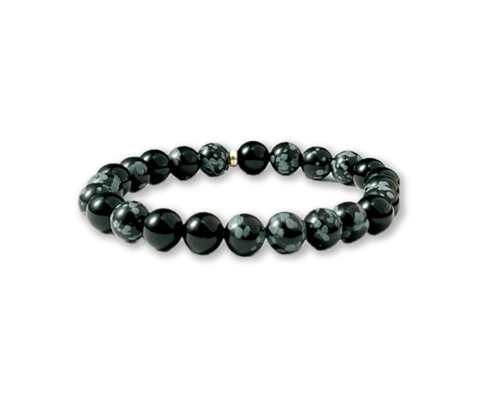 黒曜石&黒瑪瑙ブレスレット