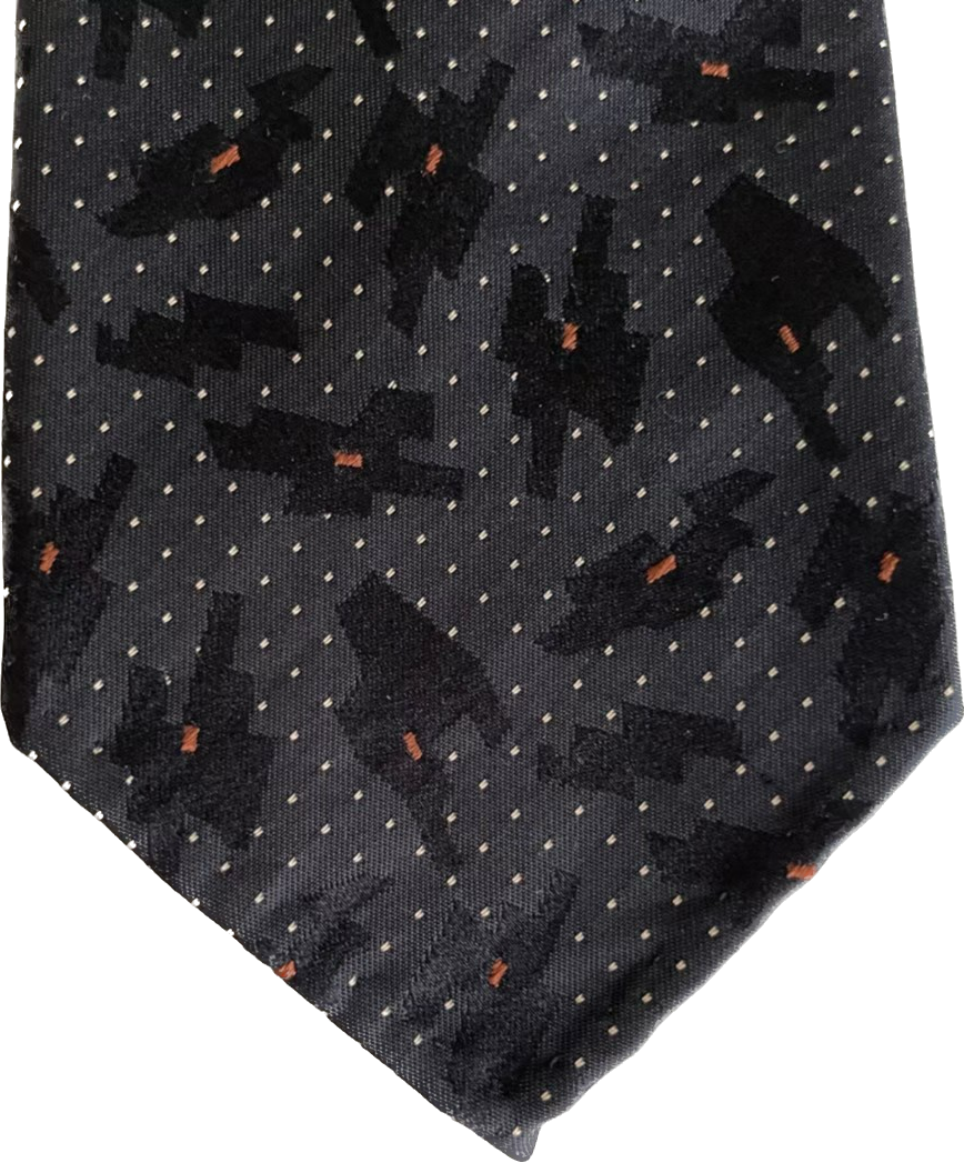 ドット×柄 ブラック