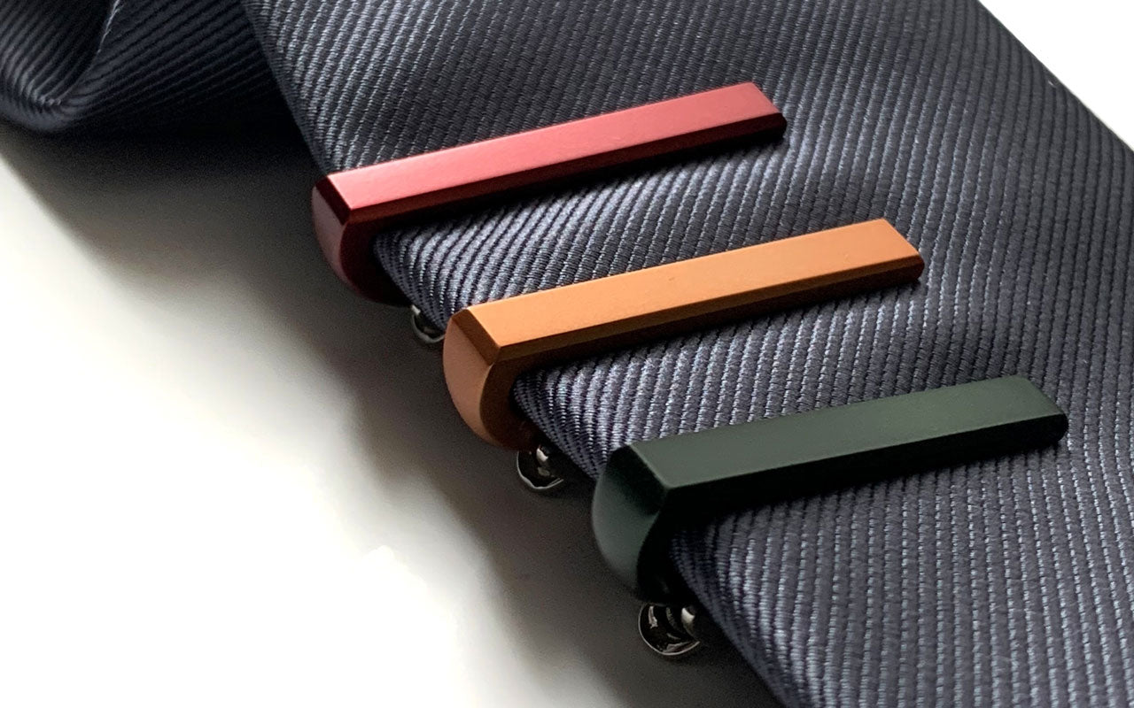 ワインレッドネクタイピン/ナロータイ用