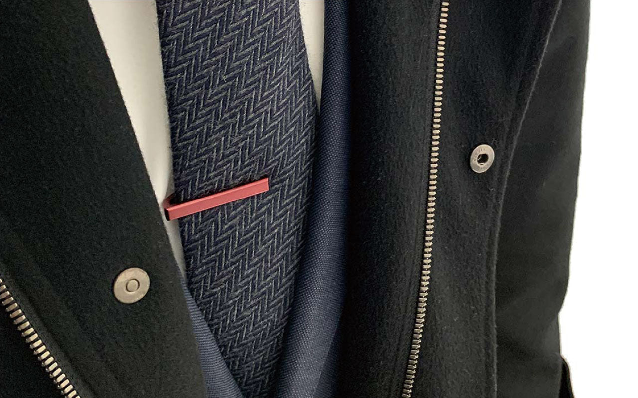 ワインレッドネクタイピン/ナロータイ用