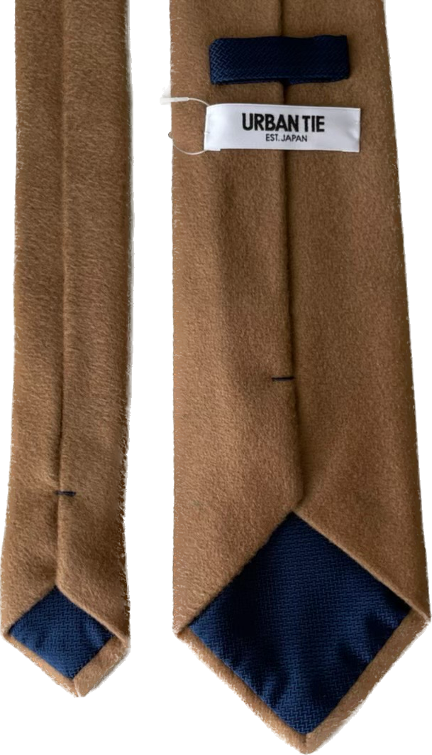 サスティナブルネクタイ カシミヤ キャメル
