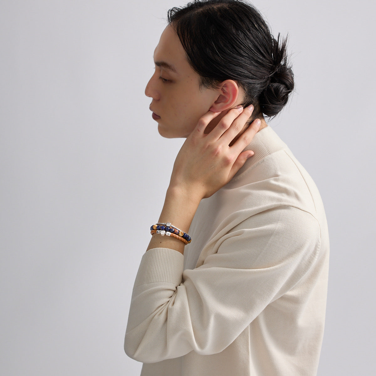 オレンジソーダライト＆ピクチャージャスパーブレスレット