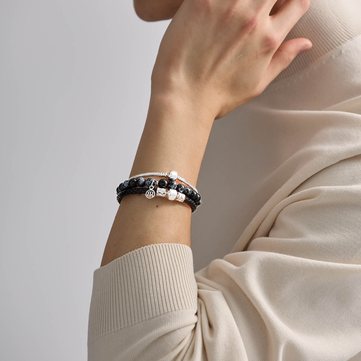 黒曜石&黒瑪瑙ブレスレット