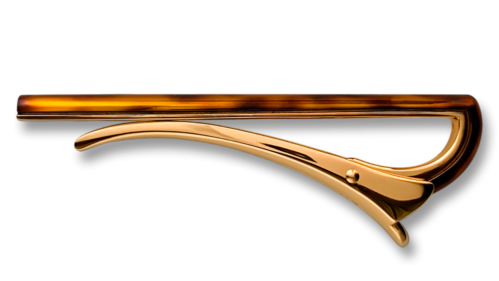 べっこうネクタイピン／ルナゴールド