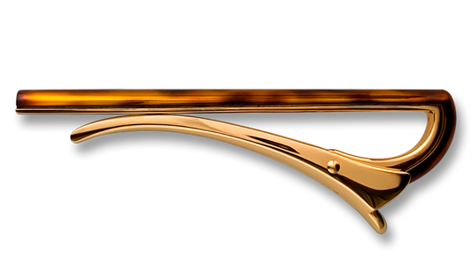 べっこうネクタイピン／ルナゴールド