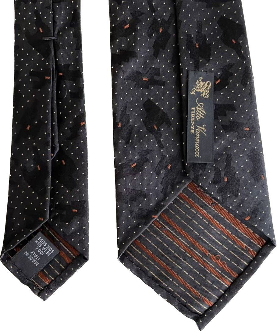 Atto Vannucci|ネクタイ|ドット×柄|ブラック – BOW RIVAN Atto Vannucci|ネクタイ|ドット×柄|ブラック – BOW RIVAN